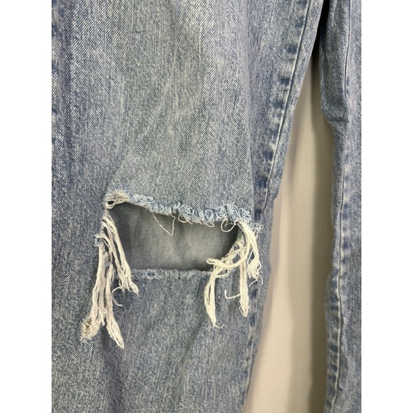 Indigo Rein Wide Leg Distressed Jeans Size 9 28x30 Light Wash - Picture 6 of 13